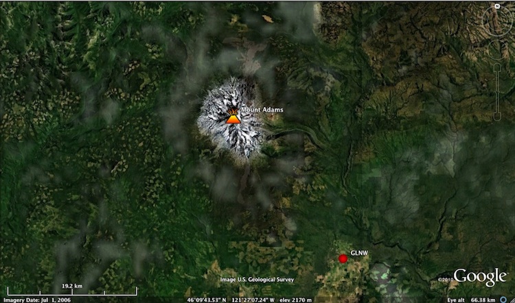 Map of volcano-adams-proximal stations