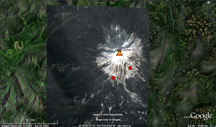 Map of volcano-hood-proximal stations