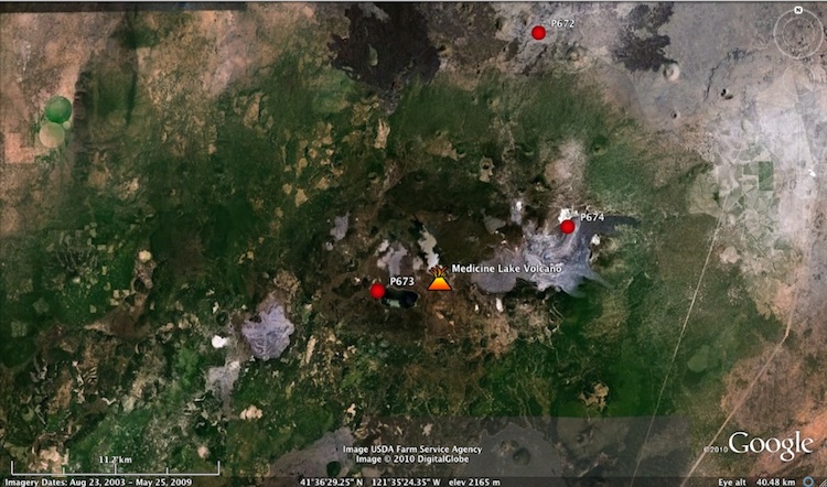 Map of volcano-mlake-proximal stations