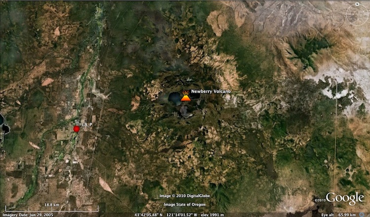 Map of volcano-newberry-proximal stations
